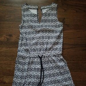 3/$20 Short sleeveless ROMPER black and white S